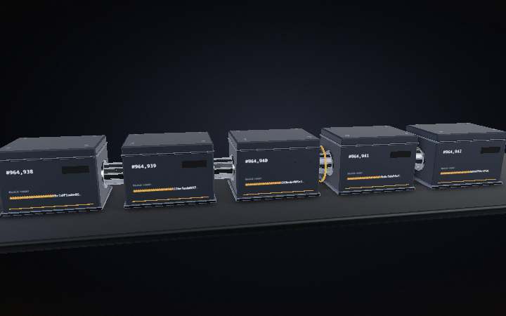 How a Blockchain Works — interactive 3D animation