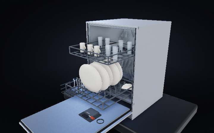 How a Dishwasher Works — interactive 3D animation