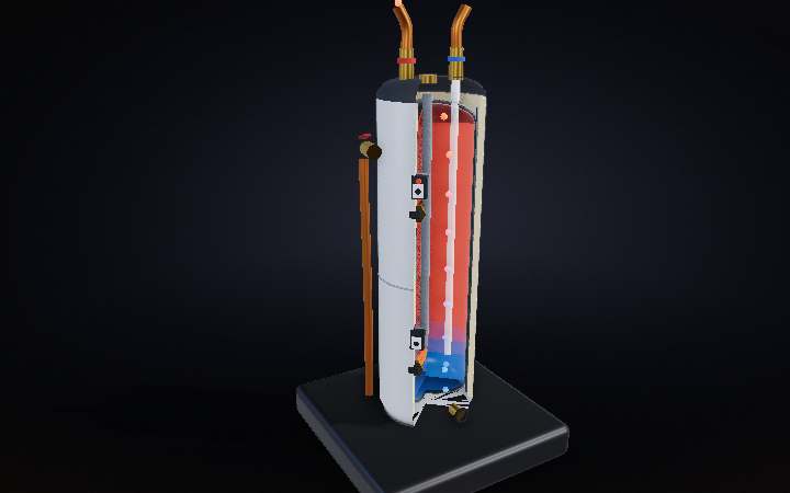 How an Electric Water Heater Works — interactive 3D animation