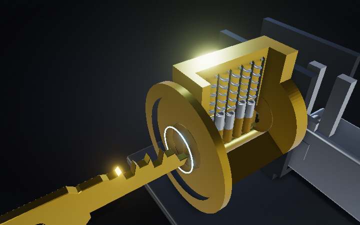 How a Lock Works — interactive 3D animation