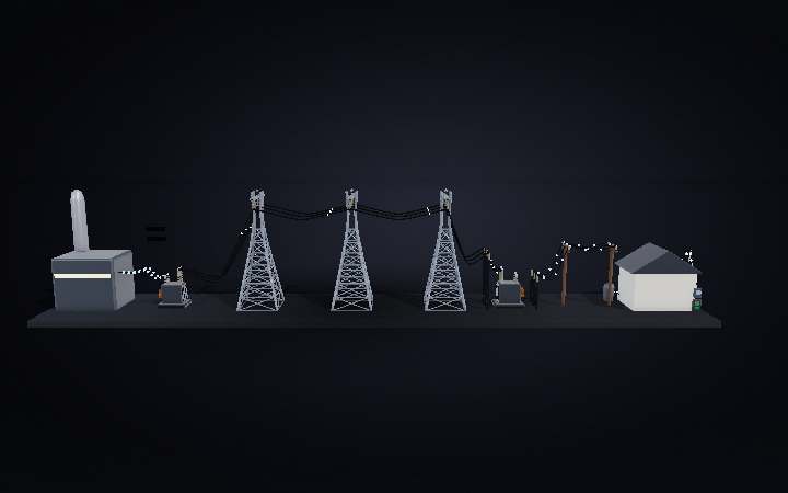 How Power Reaches Your House — interactive 3D animation