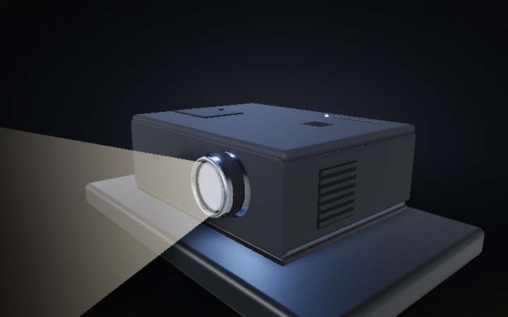 How a Projector Works — interactive 3D animation