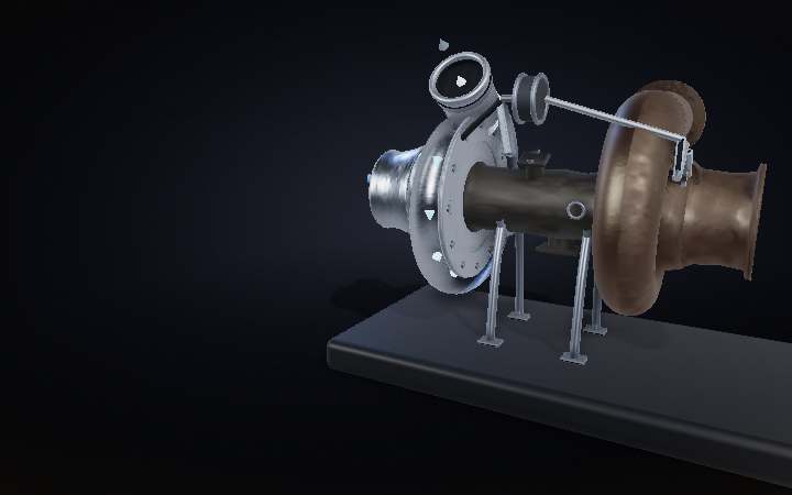 How a Turbocharger Works — interactive 3D animation