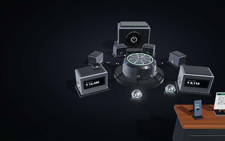 How a UPI Payment Works — interactive 3D animation