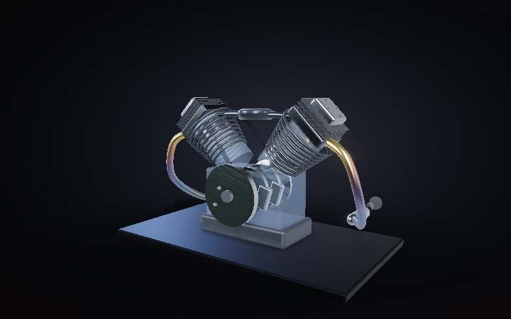 How a V-Twin Engine Works — interactive 3D animation