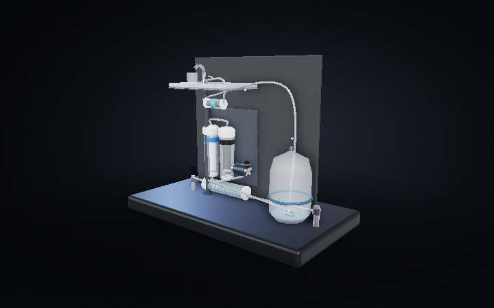 How a Reverse Osmosis Purifier Works — interactive 3D animation